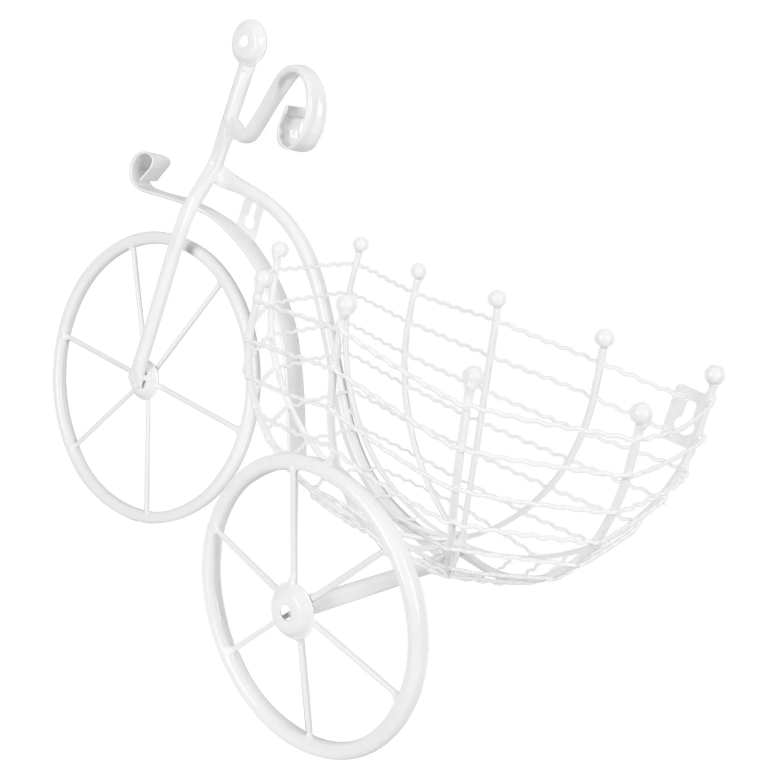

Planter Flower Holder Stand Wall Pot Bike Mounted Metal Vintage Basket Arrangement Rack Succulent Hanging Cycle Wrought Iron