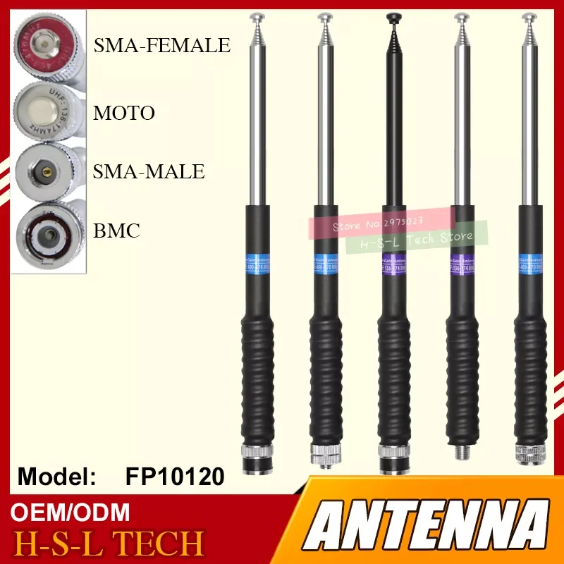 

Антенна из нержавеющей стали, телескопическая антенна BNC/SMA 136-174 МГц VHF