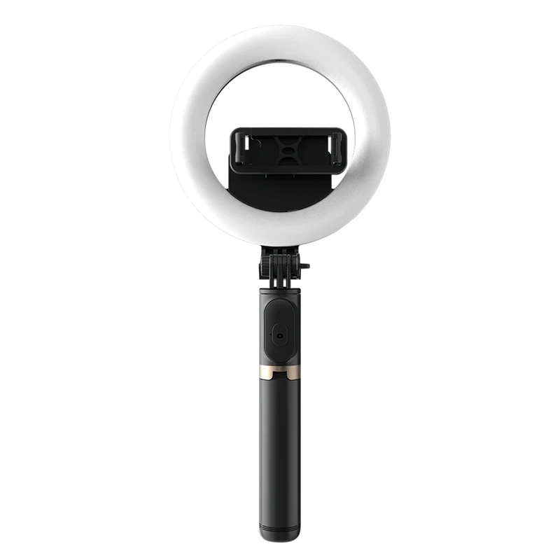 

Q07 Bluetooth Selfie Stick Remote Control Tripod Handphone Live Camera Self-Timer Artifact Rod Wihe 6Inch Fill Light