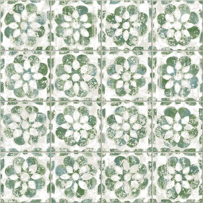 

Izeda Green Floral Tile Wallpaper Home Decor Wallpaper