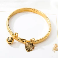 lovley baby bangle children jewelry yellow gold color kids pretty gift dia 42mm can open