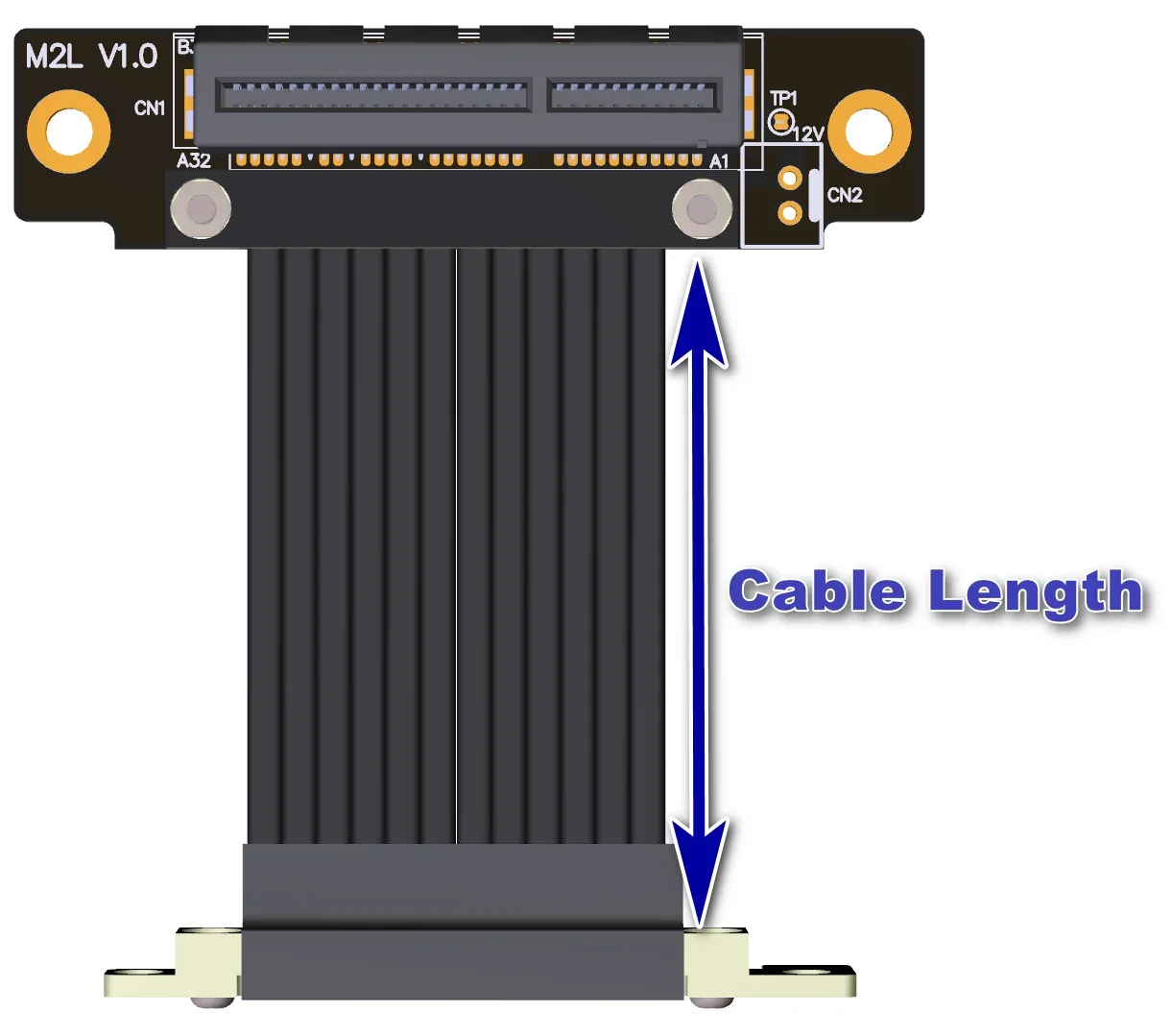 Фото Кабель-удлинитель ADT-Link PCIe 4.0 x4 на x4 Gen 4/3, адаптер-райзер для видеокарт, сетевых карт, жестких дисков, игровых ПК, NVMe SSD, USB №2