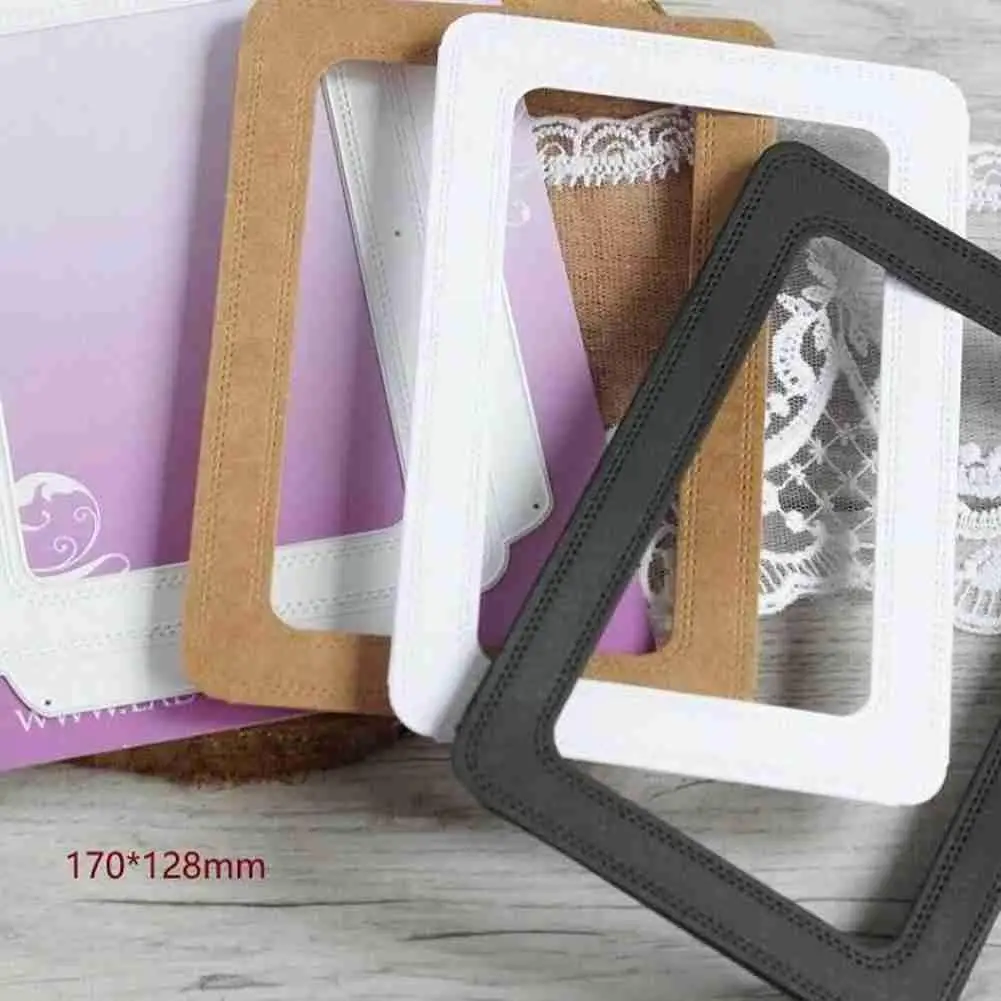 

Photo Frame Metal Cutting Dies Cut Die Mold Card Scrapbook Frame Punch Mould Knife Stencils Craft Paper Big Album R8U6