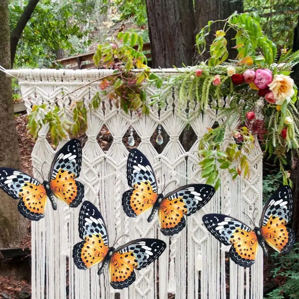 Настенный декор с железной бабочкой подвесная скульптура для дома улицы спальни