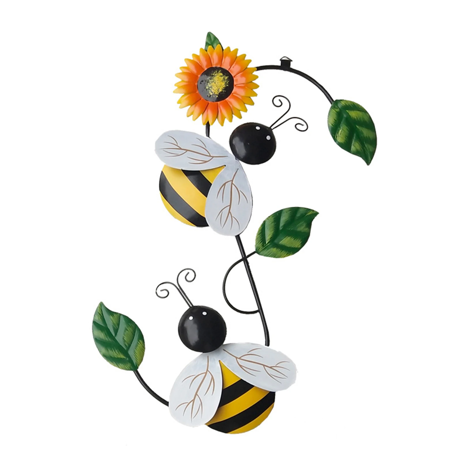 

Statues Outdoor Garden Home Decor Gift Hanging Iron Art Easy Install Wall Ornament Modern Cute Balcony Fence Bee Ladybird