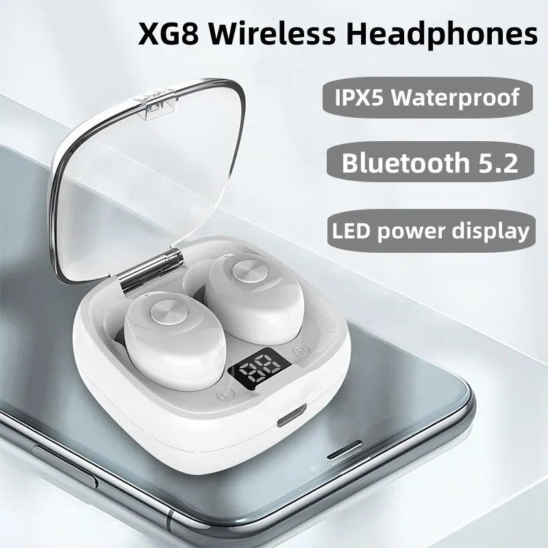 

Беспроводные спортивные наушники XG8, TWS, Bluetooth 5,2, сенсорные мини-наушники с датчиком отпечатка пальца, беспроводные Bluetooth наушники с шумоподавлением