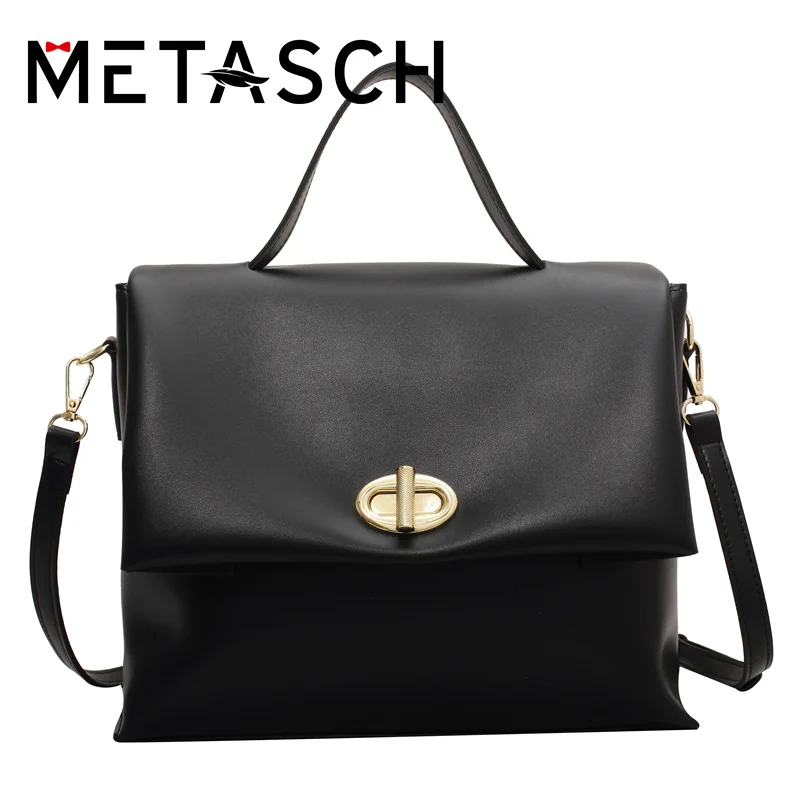 

METASCH Retro Simple PU Leather Small Crossbody Bags with Short Handle for Women 2022 Shoulder Handbags and Purses Casual