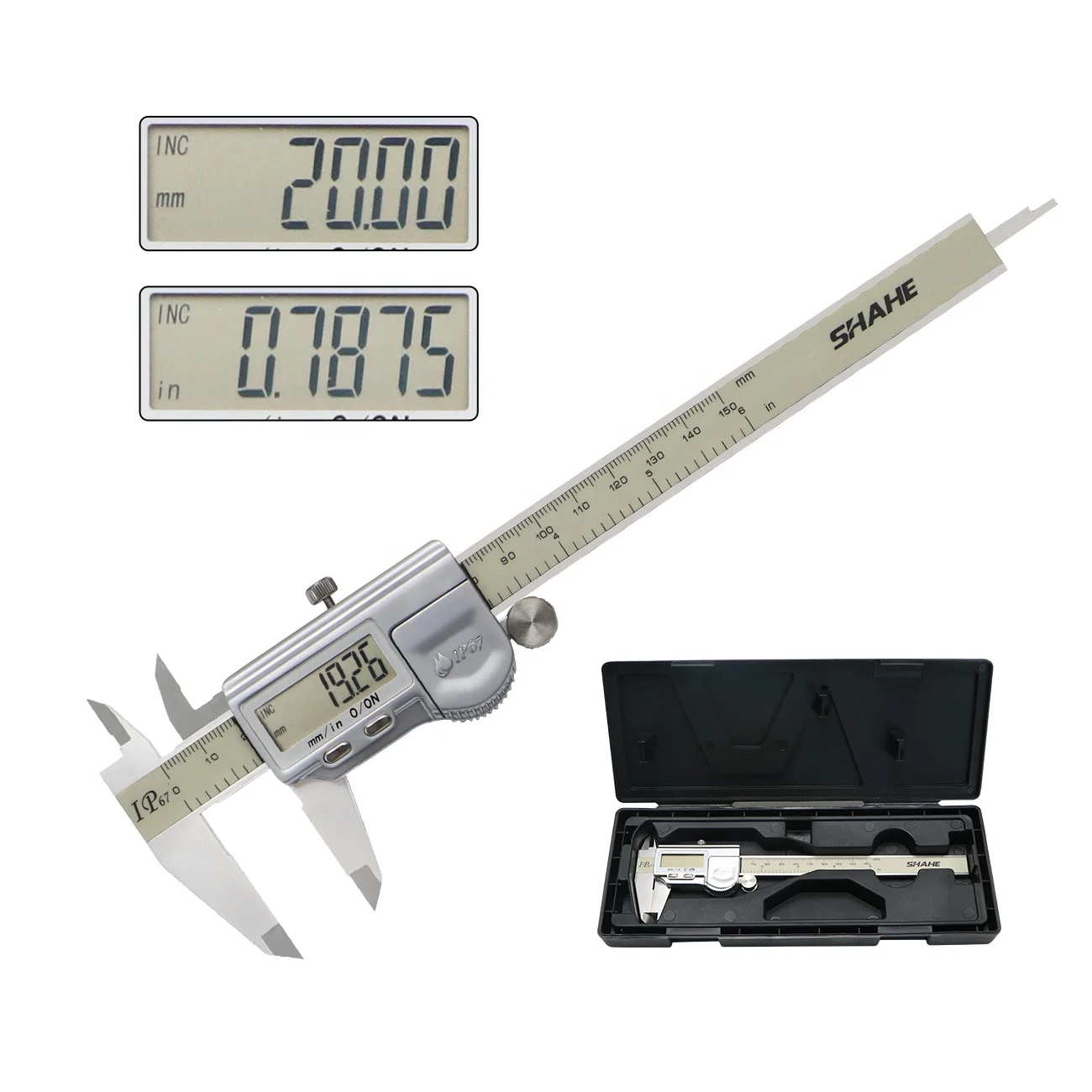 

IP67 0-300 mm Waterproof Digital caliper Stainless Steel Vernier Caliper with LCD display electronic caliper