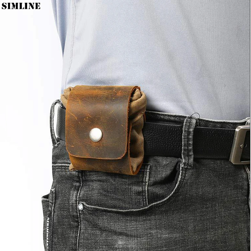 

Поясная Сумка из натуральной кожи и парусины, сумка для собачьего корма, сада, фруктов для сбора, сумка на шнурке для мужчин, женщин и детей