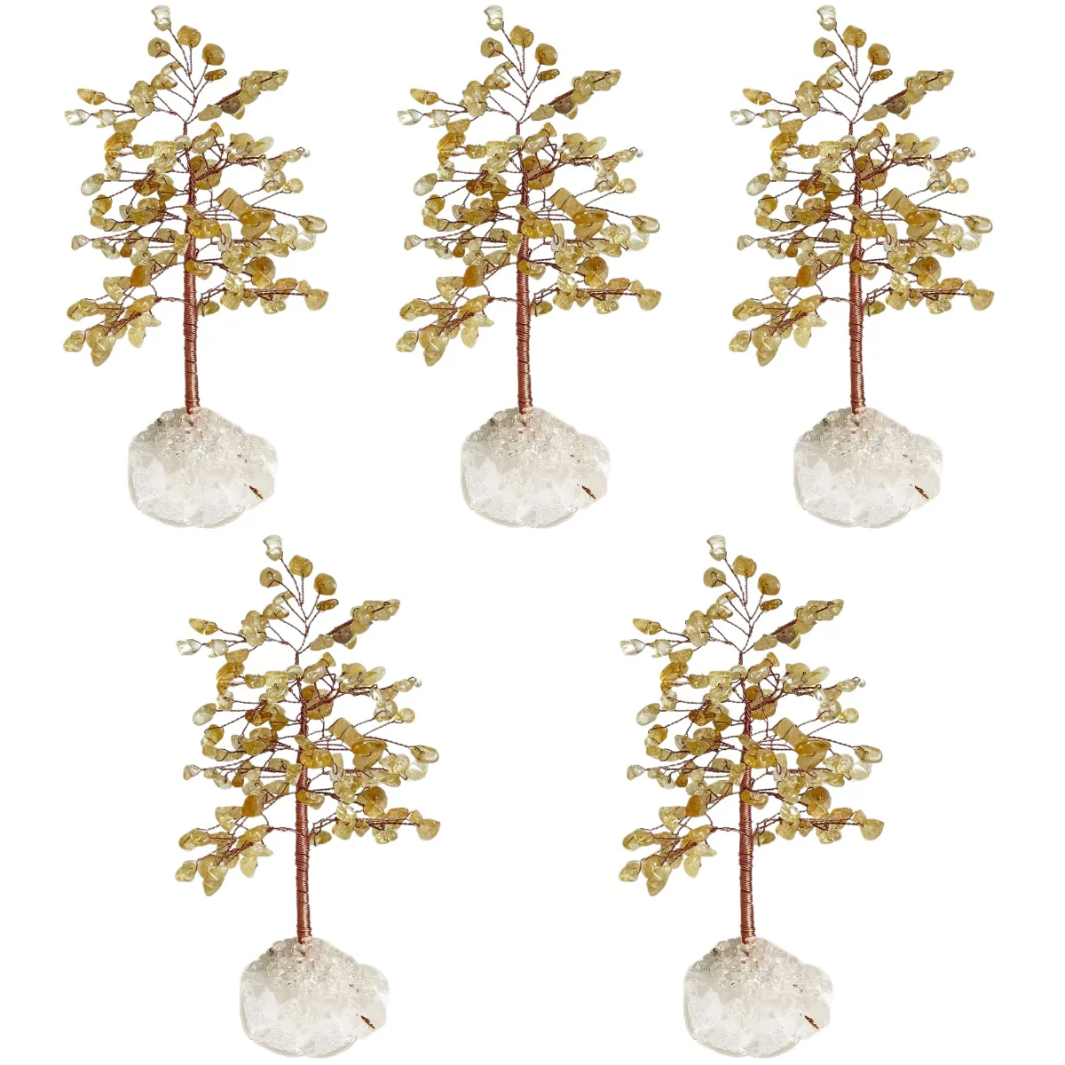 

5pcs Crystal Fortune Tree Ornament Home Money Tree Decoration Office Crystal Craft