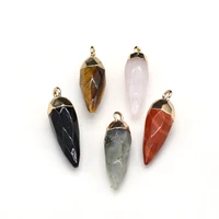 wholesale5pc agate rose quartz redstone natural stone pepper pendant for jewelry makingdiy necklace accessories charm gift party