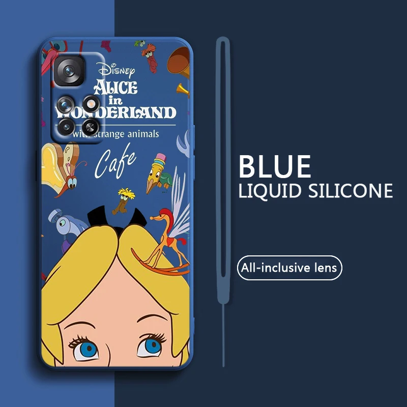 

Disney Alice Cute For Redmi K60 K50 K40 K30 K20 10C X 9C T AT A 8A 7A Gaming Pro Plus Liquid Rope Phone Case