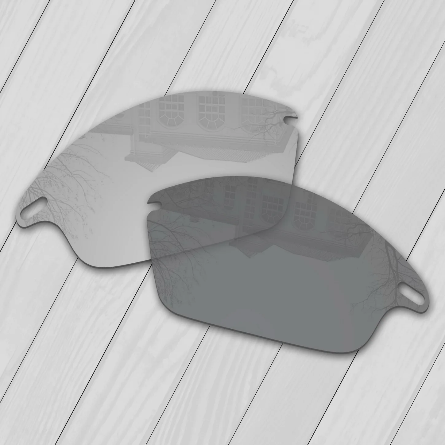 Wholesale E.O.S Polarized Enhanced Replacement Lenses for Oakley Fast Jacket Sunglasses - Grey Photochromic Polarized