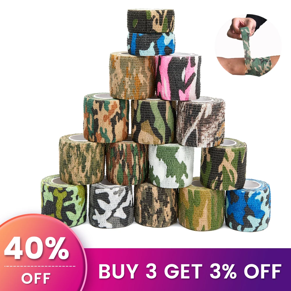 4 5 м армейский эластичный фотокамуфляжный самоклеящийся бандаж Охота Маскировка