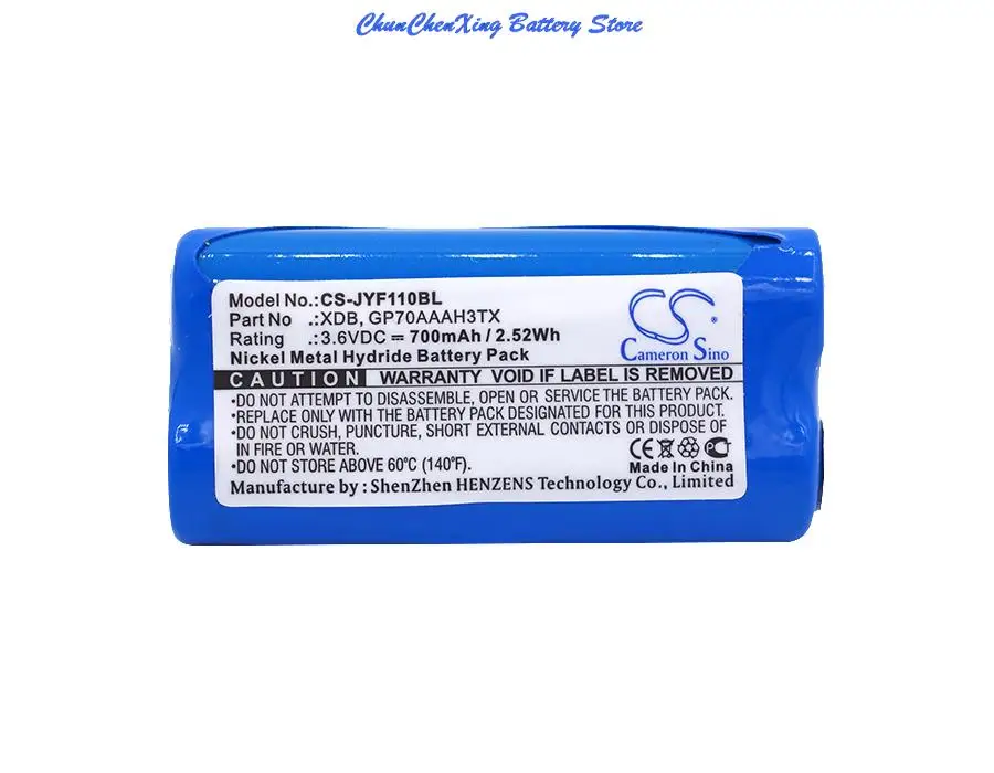 Аккумулятор Cameron Sino 700 мАч GP70AAAH3TX XDB для передатчика JAY XDE UDB2 UDE-передатчика UWB A001 VUF110