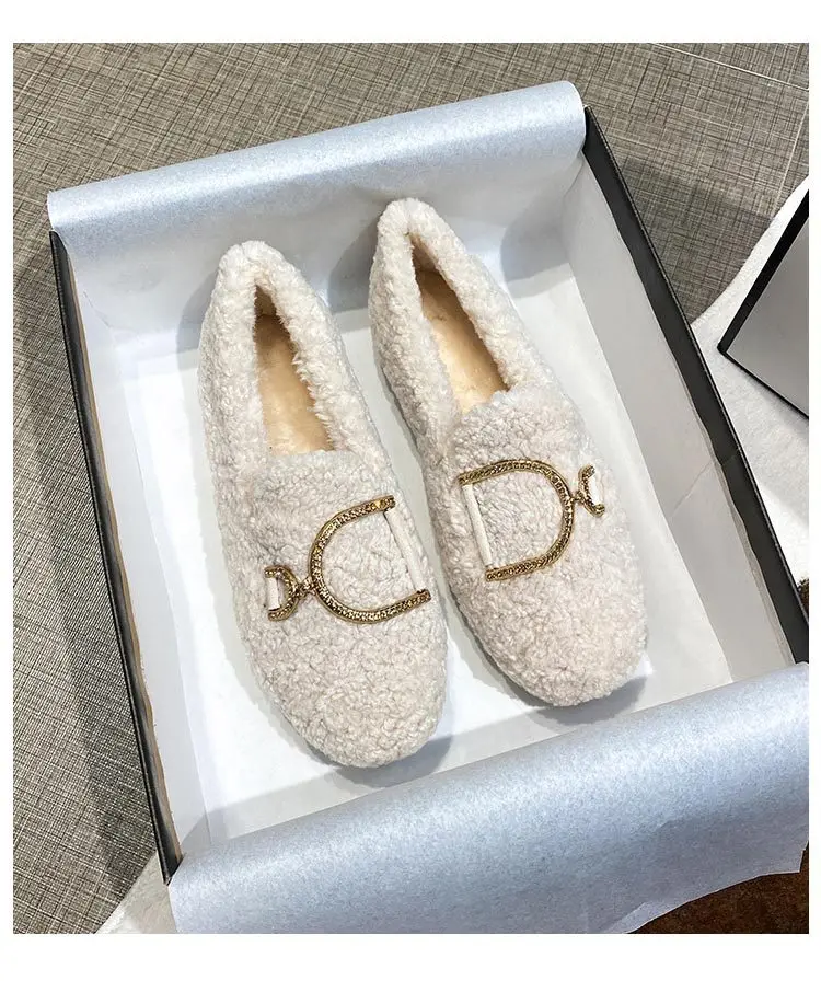 

Ботинки женские плюшевые, плоская подошва, уличная и офисная одежда, модные брендовые дизайнерские зимние теплые сапоги, большой размер