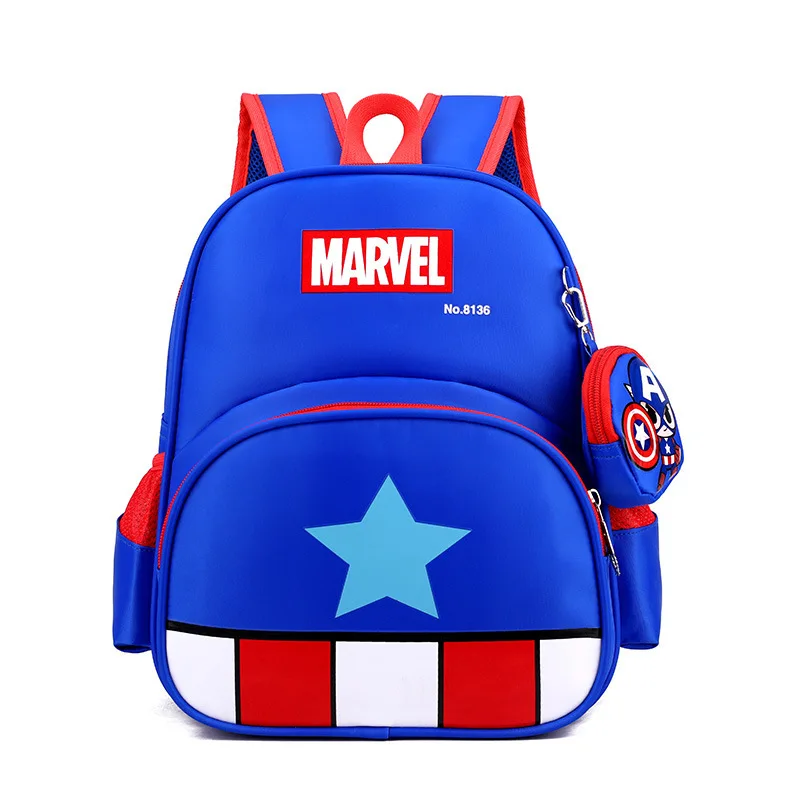 Disney Marvel Captain America Student Schoolbag 3-12 Years Old Student Aisha Girl Children's Backpack Cute Boy Backpack