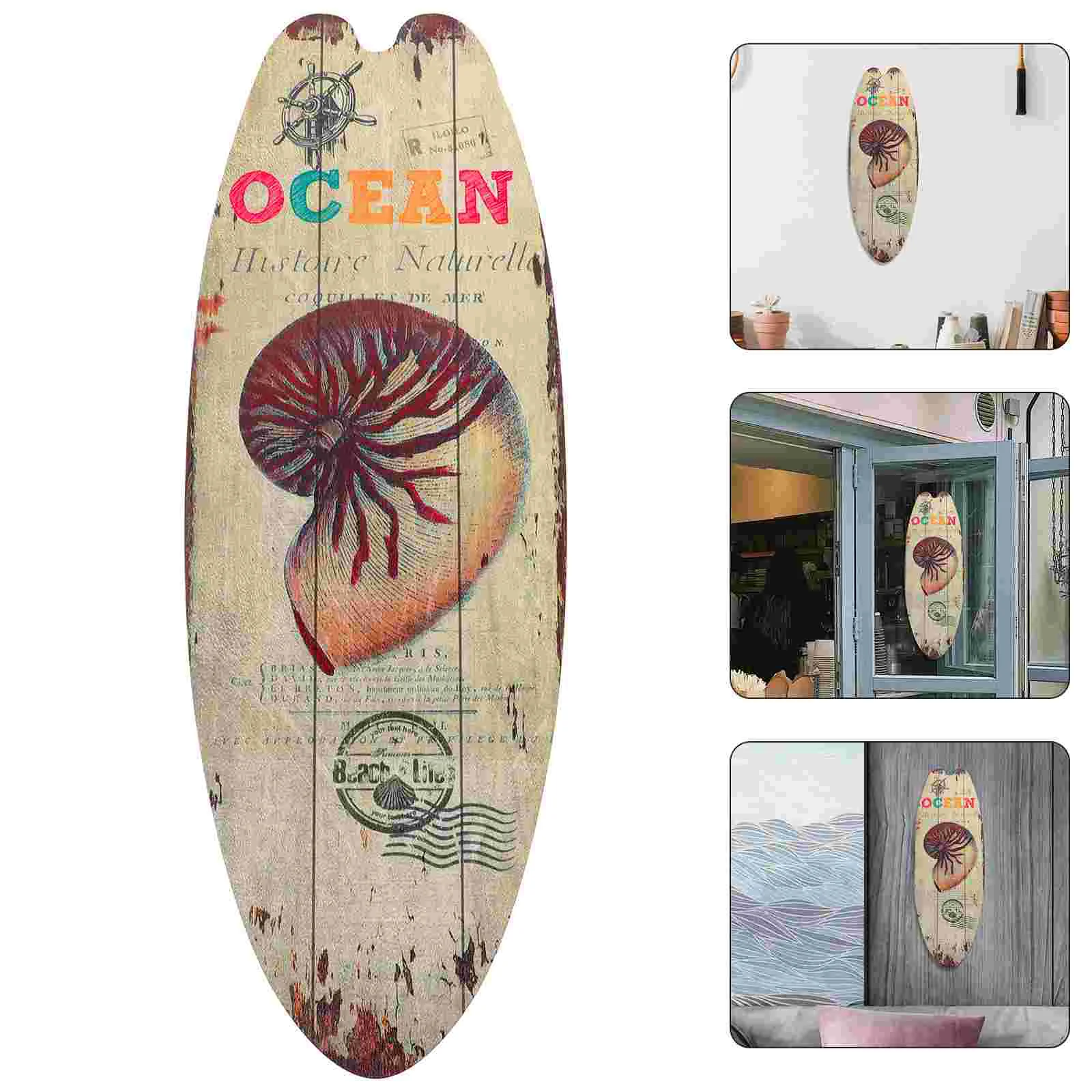 

Surfboard Home Decor Outdoor Plaque Decoration Wall Signs Hanging Beach Themed Bathroom