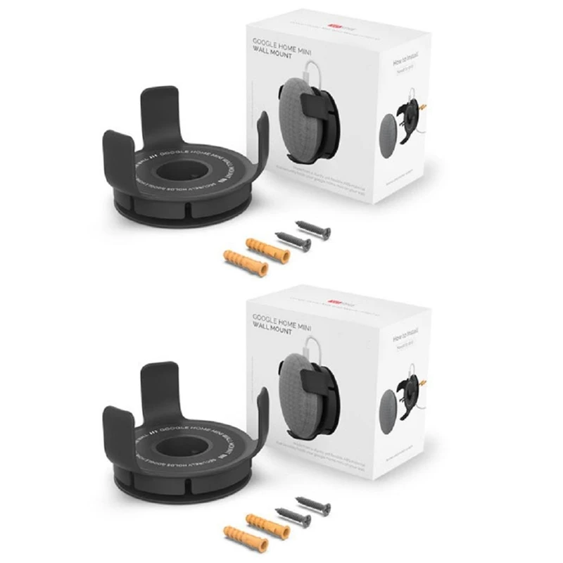 

2Pcs Mini Outlet Wall Mount Bracket Holder For Google Home Mini Smart Speaker Cord Management Storage Hanger
