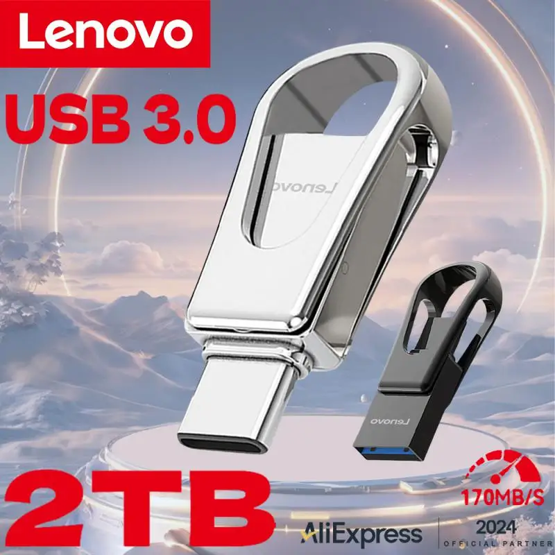 USB-Флешка Lenovo в металлическом корпусе OTG USB 3 0 1 ТБ Type C