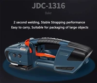 electric portable baler tensioner jdc 1316 pet plastic steel belt pp belt automatic hot melt strapping machine packing machine