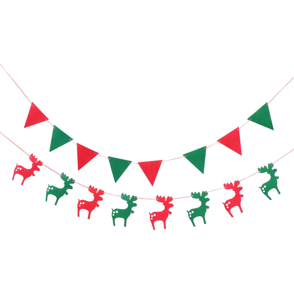 

2pcs Burlap Holiday Banners Creative Holiday Banner Christmas Hanging Flag Christmas Garland Banner Christmas Deer Ornaments