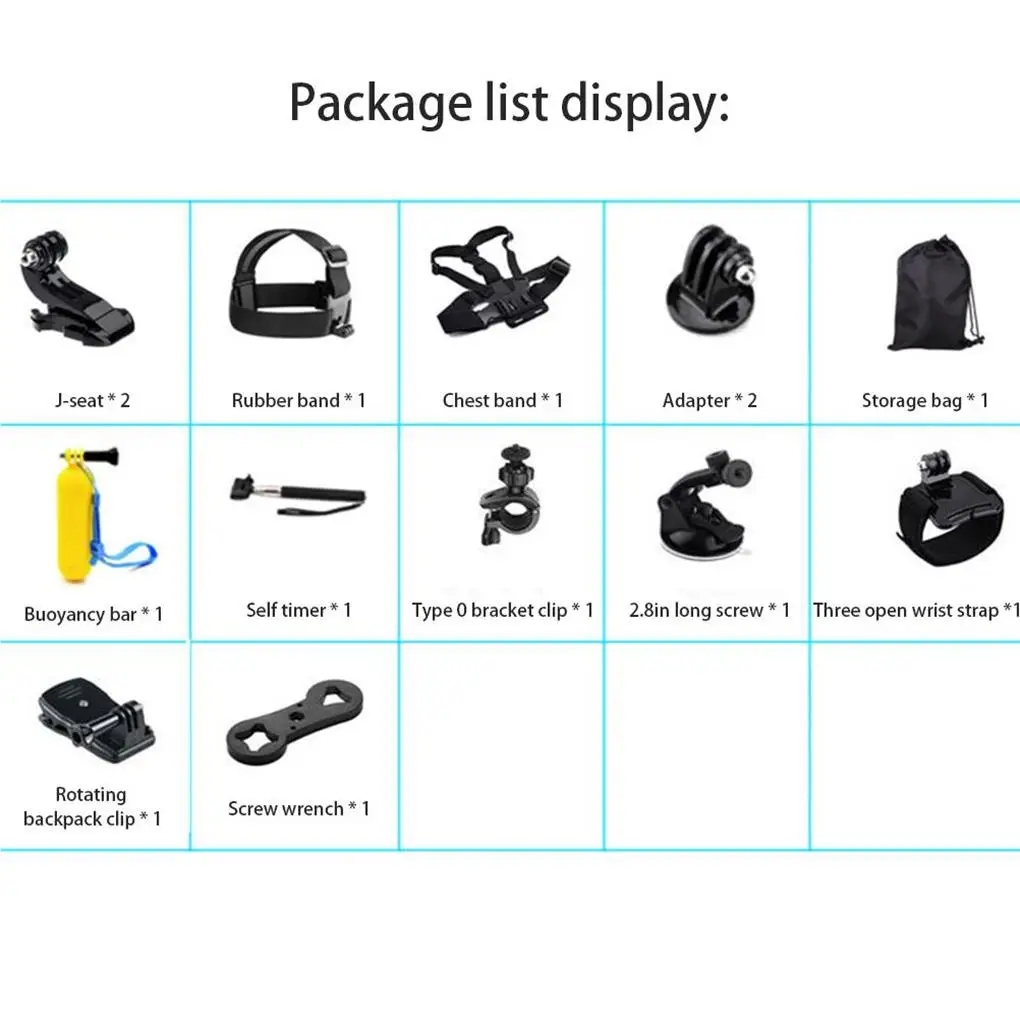 

Спортивная камера нагрудный ремень Набор инструментов удобные запасные части Сноубординг