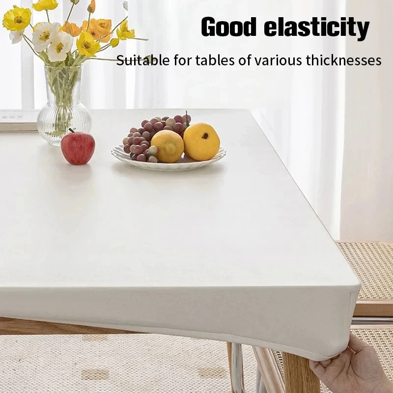 

Restaurant dustproof tablecloth, blended oil-proof and waterproof home solid color tablecloth