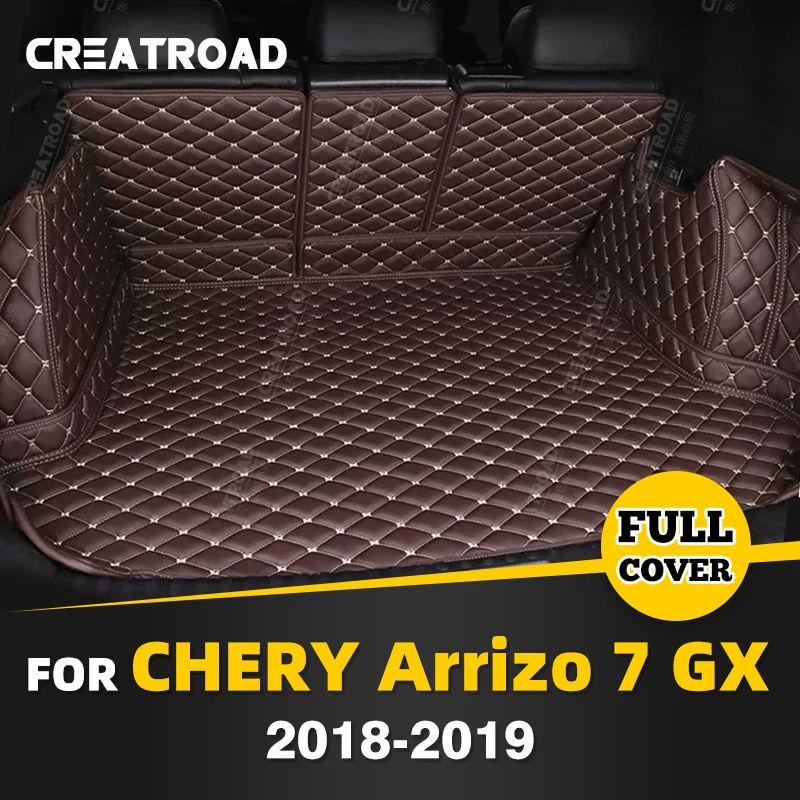 

Auto Full Coverage Trunk Mat For Chery Arrizo 7 GX 2018 2019 Car Boot Cover Pad Cargo Liner Interior Protector Accessories