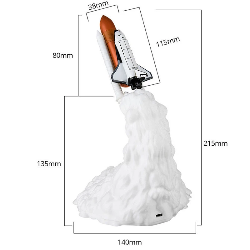 

USB перезаряжаемая космическая лампа-ракета