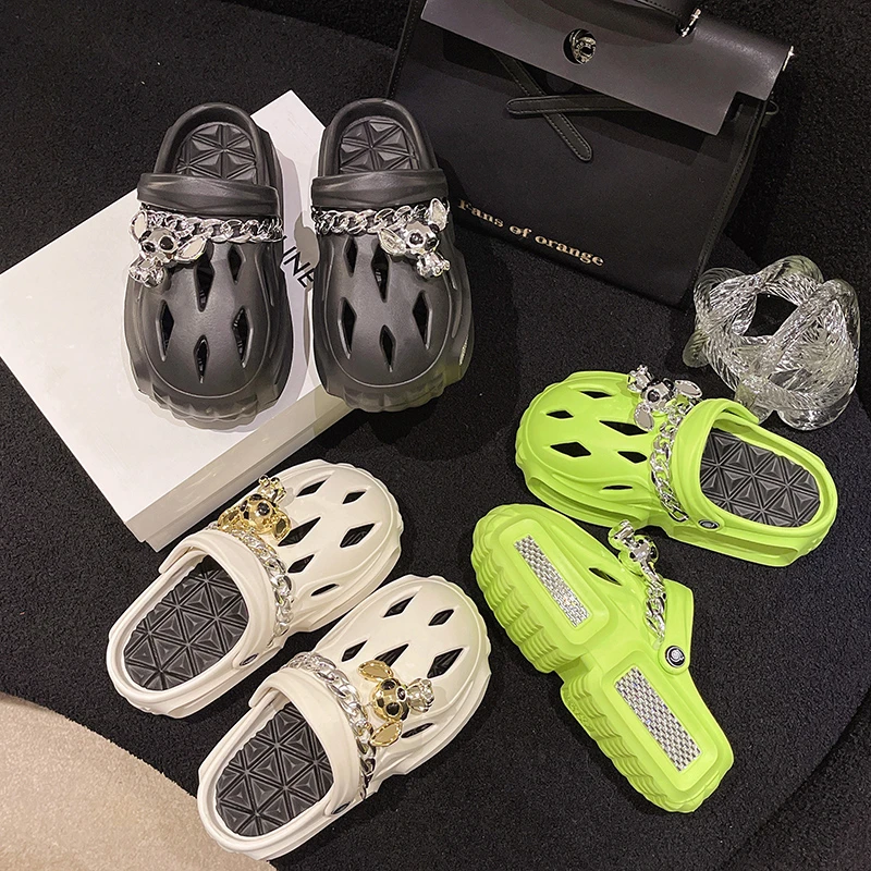 

Высококачественные дышащие пляжные сандалии Baotou с двумя отверстиями, удобные нескользящие сандалии на толстой подошве для улицы