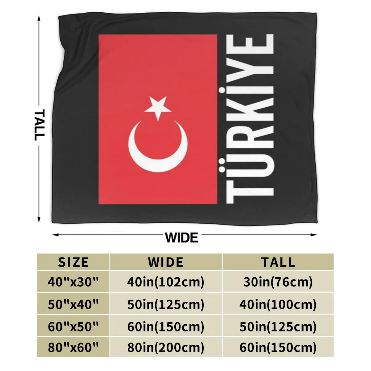 Флаг Турции Кантри Турецкий флаг Ультрамягкое микрофлисовое одеяло
