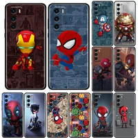 iron man silicone phone case for huawei p30 p40 p20 p10 lite p50 pro p smart z 2019 cover marvel spiderman coque captain america