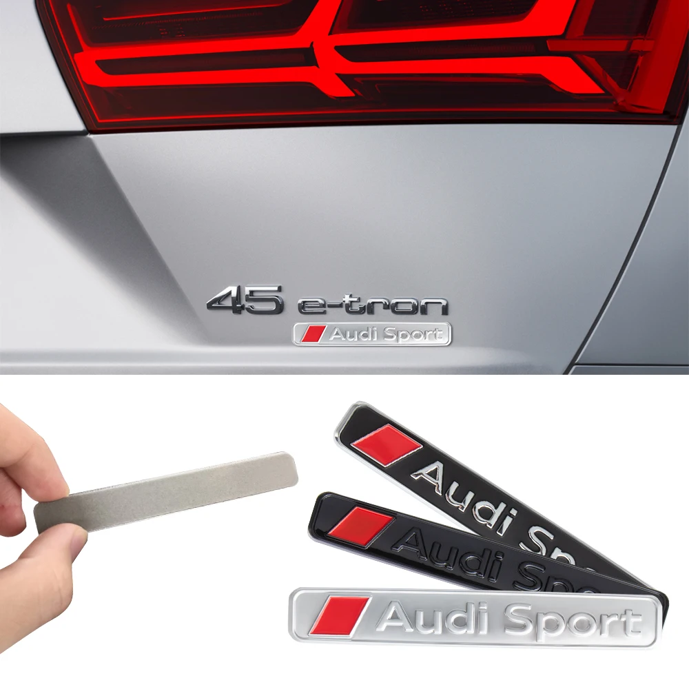 Наклейка-эмблема Audi Sport для автомобиля, 1 шт., аксессуар для авто, центральная накладка для Audi A3 8P B8 RS A6 C7 8V B9 B7 A5 Q5 C5 C8 8L Q7 (art.: 3920d84ddee47) - 3920d84ddee47