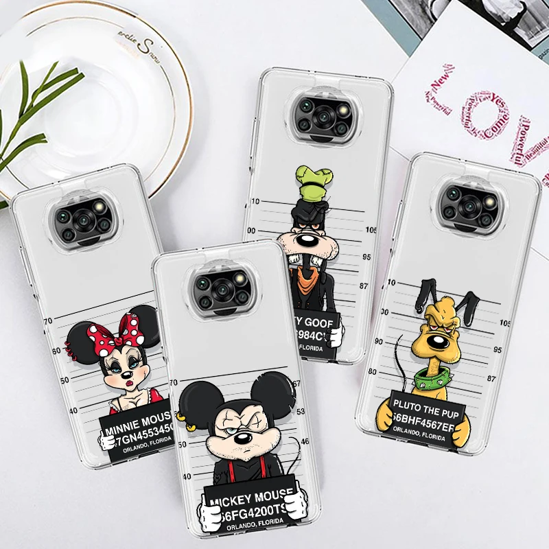 

Transparent Cover Pooh Mickey Donald Duck Phone Case For Xiaomi Mi Poco X4 X3 NFC F4 F3 GT M4 M3 M2 X2 F2 Pro C3 C40 C3 5G