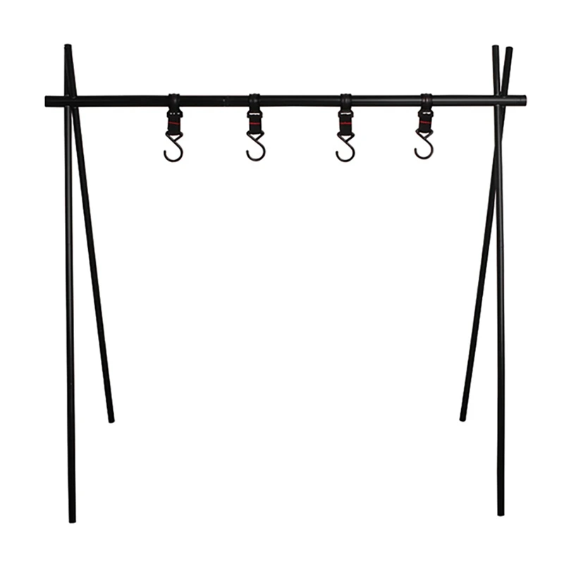 

Camping Hanging Rack Camping Cookware Hanging Rack Fold Multifunction Camping Stand For Camping Cooking Outdoor Picnic