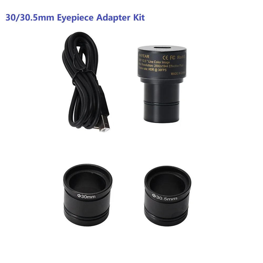 

Цифровой окуляр 5 Мп 2K FHD, электронный микроскоп с разъемом Type-C, IMX CMOS USB, для пайки, телескопа, биологический