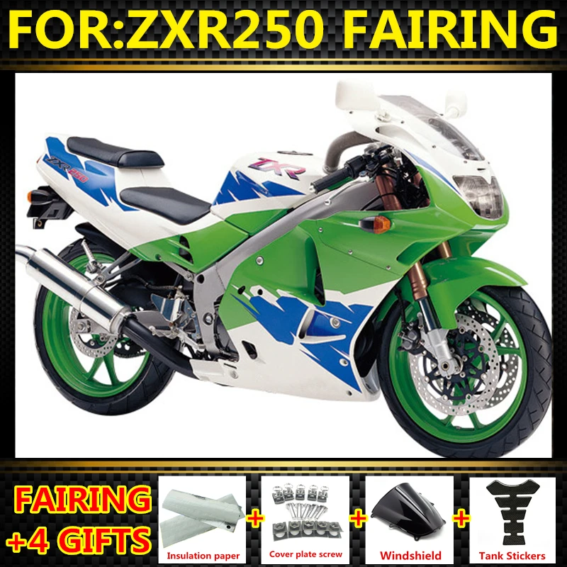 Фото Комплект обтекателей для мотоцикла NINJA ZXR-250 ZX2R ZXR 250 R250 ZXR250 1989 1990 ZX-R250 89 90, полный комплект обтекателей ZXMT №1