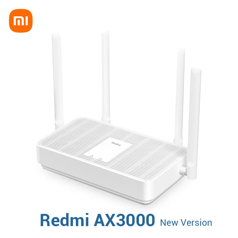 

Xiaomi redmi ax3000 gigabit router 2.4g/5.0ghz wifi 6 signal wide range dual core cpu 256mb ram 4 high gain antenna mesh router