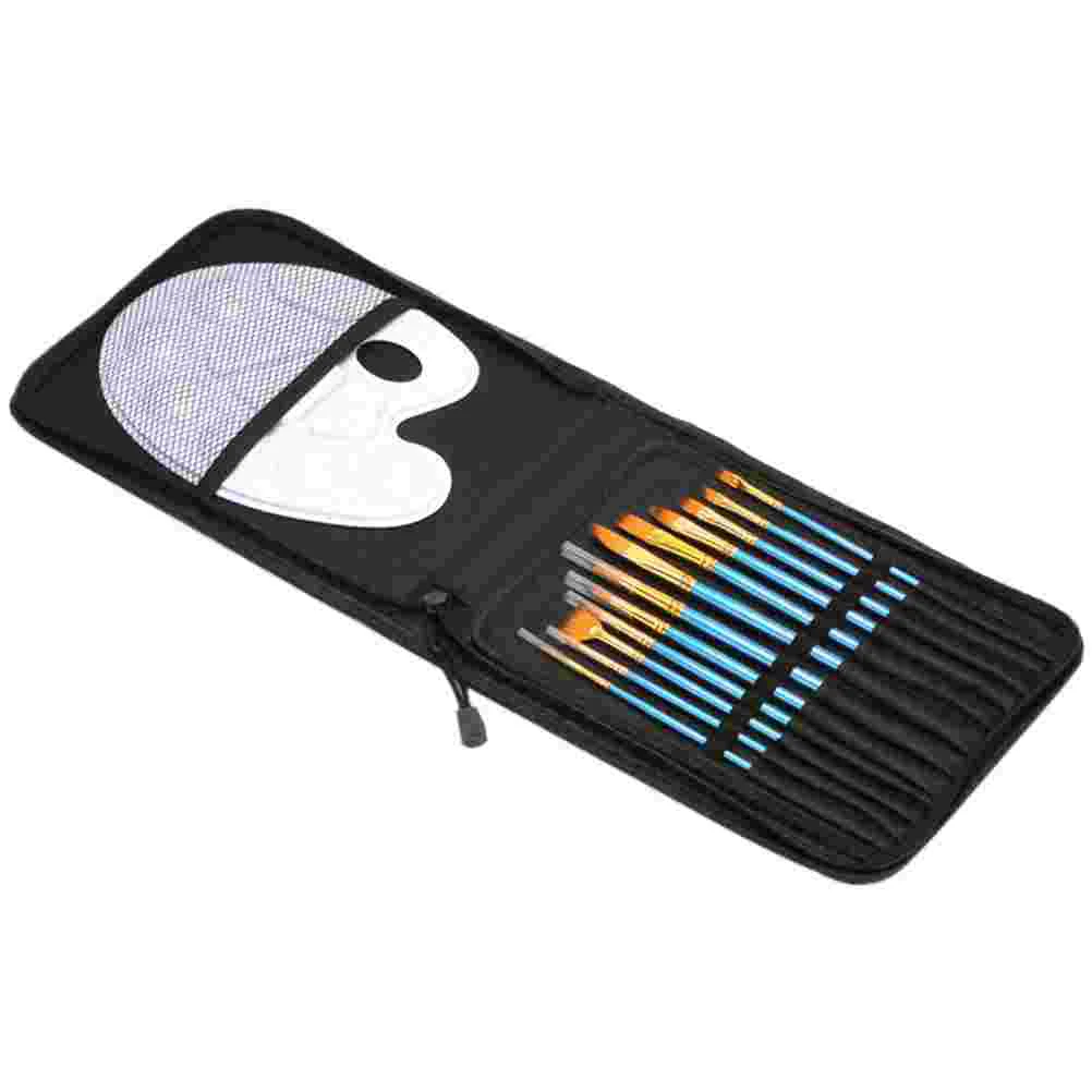 

12 Pcs Nylon Painting Brush Wood Handle Painting Brushes Oil Painting Tool