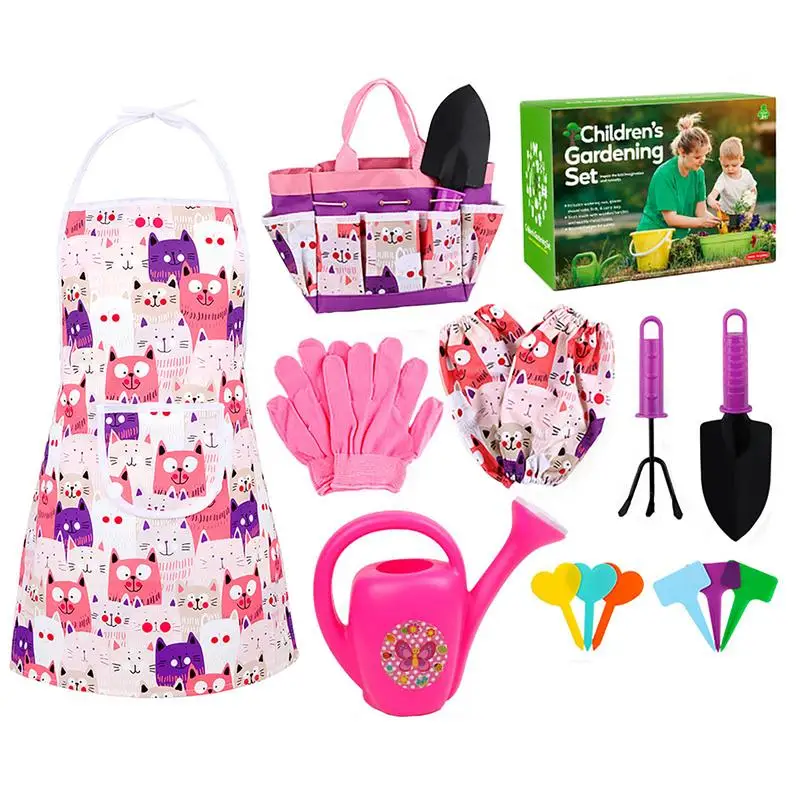 

16PCS Kids Gardening Tools Set Colorful Fun Children Garden Tools Play House Toys Set Parent-child Interaction Game