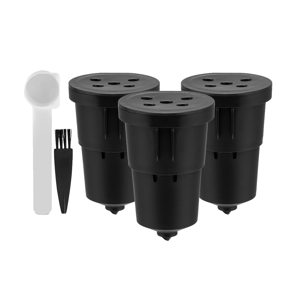 

3 Pcs Refillable Coffee Filter Cup Reusable Coffee Pod Filled Capsule Compatible with Keurig 1.0 K Cup Coffee Makers A