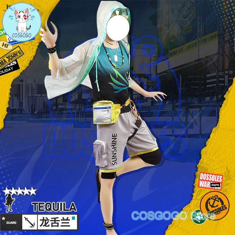 

COSGOGO [Customized] Game Arknights Tequila Cosplay Costume Halloween Outfits Men New Suit Uniform