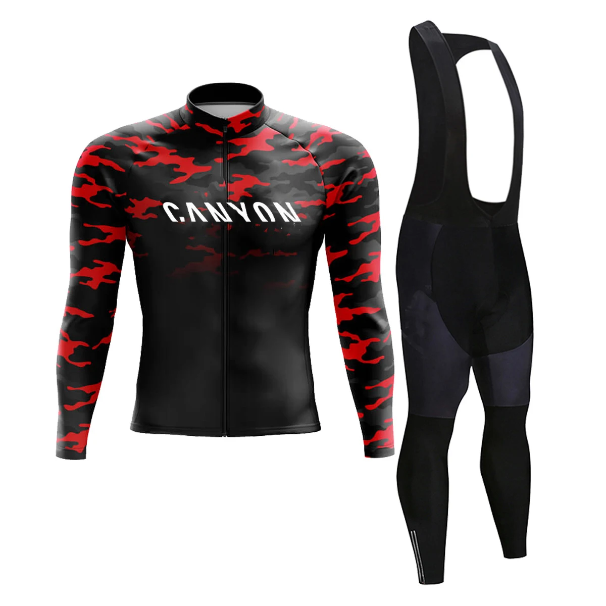 canyon Team Breathable Cycling Clothes Set Long Sleeve Summer Jersey Suit Sportswear Bike MTB Clothing Maílllot Ciclismo Hombre