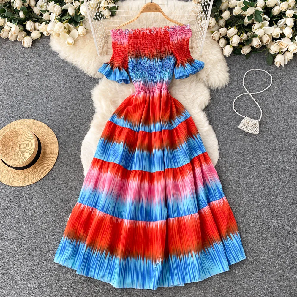 

High-quality Cold Wind Waist and Thin Hollow Short-sleeved French Chic Beautiful Dress