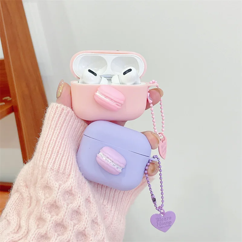 

Cute 3D Silicone Macaroon Earphone Case for Apple Airpods Pro2 Case for Airpods 3 3rd Generation AirPod 2 1 Case
