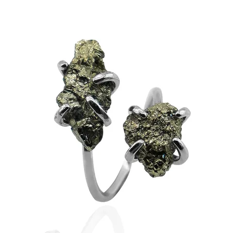 Кольцо Misncol Пирит Открытый Крест