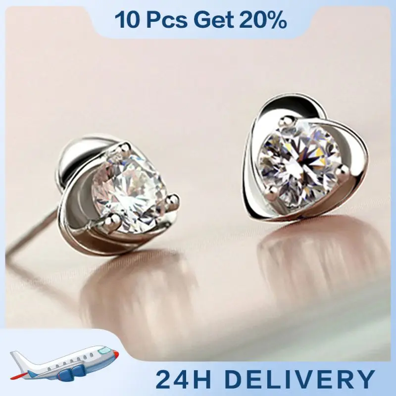 

Heart Earrings Not Easy To Fade Fashion Fine Jewelry Essential Accessories Silver Plated Bronze Jewelry Jewelry Unique Charming