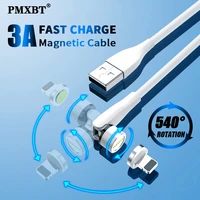 540 magnetic micro usb type c cable for iphone 12 xiaomi samsung mobile phone fast charging usb cable magnetic charger wire cord