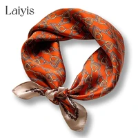 spring neckerchief print 100 silk scarf women headband luxury hand wrist foulard bandana female hair accessories 2022
